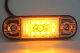Luce di ingombro laterale per camion, sottile, arancione, 12/24V, lente trasparente
