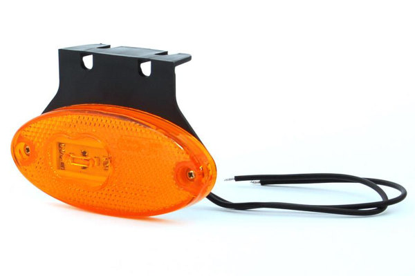 Luce di posizione LED arancione, ovale da appendere o avvitare, con marchio E