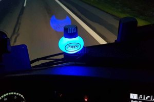 LED Beleuchtung f&uuml;r original Poppy Lufterfrischer 12-24V - Zigarettenanz&uuml;nderanschluss blau