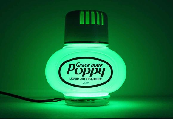 LED Beleuchtung für original Poppy Lufterfrischer 12-24V- Zigarettenanzünderanschluss grün