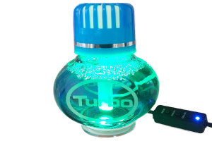 LED-belysning f&ouml;r original Poppy, Turbo luftfr&auml;schare 12-24V - cigarett&auml;ndaruttag RGB flerf&auml;rgad