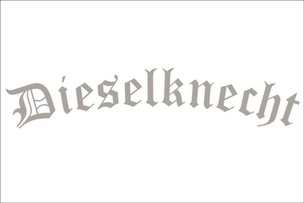 Sticker "Dieselknecht" for front disc 45*30 cm cut normal silver
