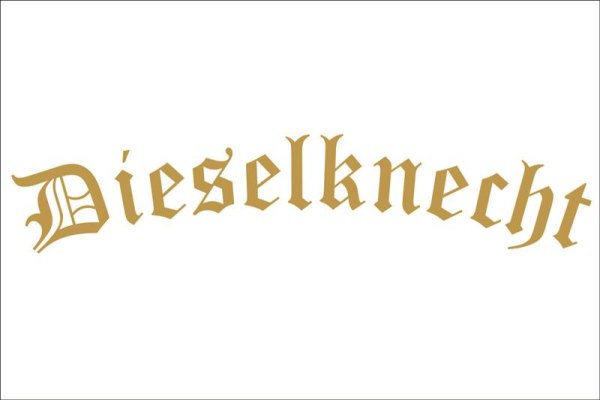 Sticker "Dieselknecht" for front disc 45*30 cm cut normal gold