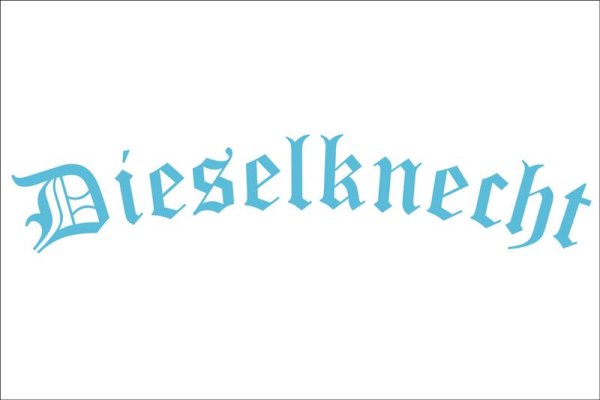 Sticker "Dieselknecht" for front disc 45*30 cm cut normal Light Blue