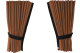 Suede-look truck window curtains 4-piece, with imitation leather edge grizzly black* Length 95 cm
