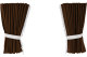 Wildlederoptik Lkw Scheibengardinen 4 teilig, mit Quastenbommel, stark abdunkelnd, doppelt verarbeitet grizzly weiß Länge 95 cm