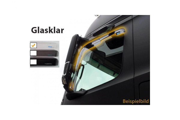 Fits Renault*:T-Serie (2014-...) Climair trucks SET Rain and wind deflectors - plugged - Crystal clear