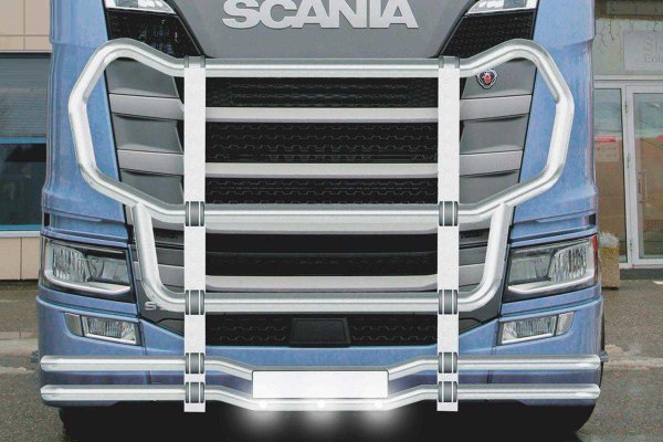 Geschikt voor Scania*: R, S (2016-...) Mega koeienvanger, Ø 76mm Set van 3 LED lampen, wit