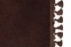 Bäddgardin i mockalook, 3-delad, med tofs och pompom mörkbrun brun Längd 179 cm