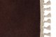 Wildlederoptik Lkw Bettgardine 3 teilig, mit Quastenbommel dunkelbraun beige Länge 179 cm