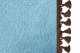 Wildlederoptik Lkw Bettgardine 3 teilig, mit Quastenbommel hellblau braun Länge 179 cm