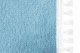 Bäddgardin i mockalook, 3-delad, med tofs och pompom ljusblå vit Längd 179 cm