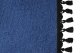 Wildlederoptik Lkw Bettgardine 3 teilig, mit Quastenbommel dunkelblau schwarz Länge 179 cm