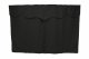 Lkw Bettgardinen, Wildlederoptik, Kunstlederkante, stark abdunkelnd anthrazit-schwarz schwarz* Länge 179 cm