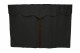 Truck bed curtains, suede look, imitation leather edge, strong darkening effect anthracite-black brown* Length 179 cm