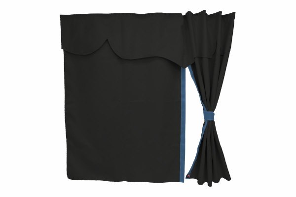 Gardiner för lastbilsflak, mockalook, kant i läderimitation, kraftigt mörkläggande effekt antracit-svart blå* blå Längd 179 cm