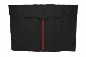Lkw Bettgardinen, Wildlederoptik, Kunstlederkante, stark abdunkelnd anthrazit-schwarz bordeaux L&auml;nge 179 cm