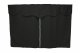 Vrachtwagengordijnen, suèdelook, kunstleren rand, sterk verduisterend effect antraciet-zwart Grijs Lengte 179 cm