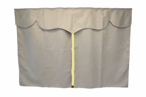 Truck bed curtains, suede look, imitation leather edge, strong darkening effect beige beige* Length 179 cm