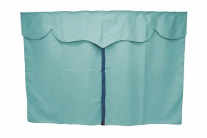 Truck bed curtains, suede look, imitation leather edge, strong darkening effect light blue blue* Length 179 cm