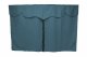 Lkw Bettgardinen, Wildlederoptik, Kunstlederkante, stark abdunkelnd dunkelblau schwarz* Länge 179 cm