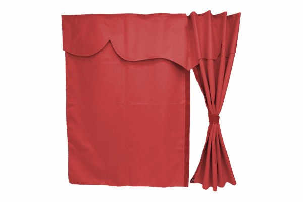 Truck bed curtains, suede look, imitation leather edge, strong darkening effect bordeaux bordeaux Length 179 cm