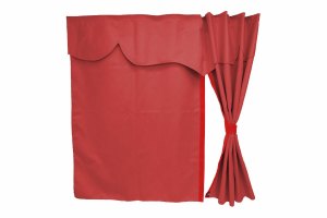 Truck bed curtains, suede look, imitation leather edge, strong darkening effect bordeaux red* Length 179 cm