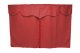 Tende per letti di camion, aspetto scamosciato, bordo in similpelle, forte effetto oscurante bordò rosso Lunghezza 179 cm