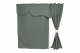 Lkw Bettgardinen, Wildlederoptik, Kunstlederkante, stark abdunkelnd grau weiß Länge 179 cm