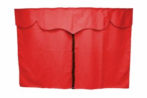 Lkw Bettgardinen, Wildlederoptik, Kunstlederkante, stark abdunkelnd rot braun* L&auml;nge 179 cm