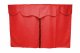 Tende per letti di camion, aspetto scamosciato, bordo in similpelle, forte effetto oscurante rosso marrone Lunghezza 179 cm
