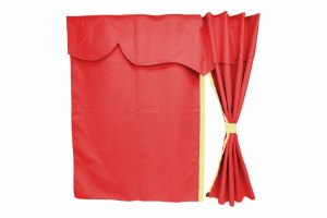 Truck bed curtains, suede look, imitation leather edge, strong darkening effect red beige* Length 179 cm