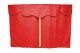 Lkw Bettgardinen, Wildlederoptik, Kunstlederkante, stark abdunkelnd rot beige* Länge 179 cm