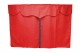 Lkw Bettgardinen, Wildlederoptik, Kunstlederkante, stark abdunkelnd rot blau* Länge 179 cm