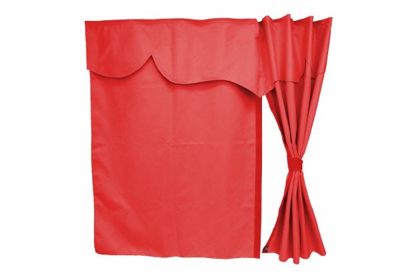 Lkw Bettgardinen, Wildlederoptik, Kunstlederkante, stark abdunkelnd rot rot* Länge 179 cm
