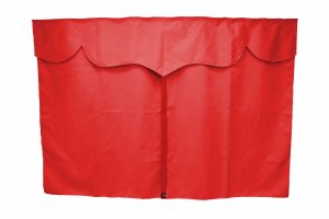 Lkw Bettgardinen, Wildlederoptik, Kunstlederkante, stark abdunkelnd rot rot* L&auml;nge 179 cm