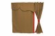 Truck bed curtains, suede look, imitation leather edge, strong darkening effect grizzly red* Length 179 cm