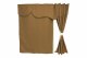 Truck bed curtains, suede look, imitation leather edge, strong darkening effect grizzly white Length 179 cm