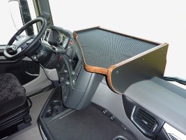 Passend f&uuml;r Scania*: R+S (2016-...) Mitteltisch Next Generation Version 2 Wurzelholzoptik