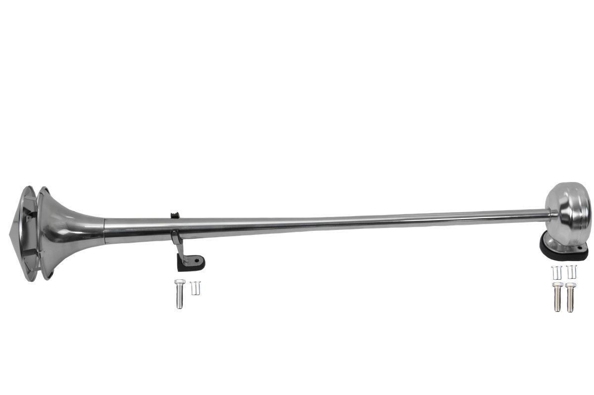 Lkw Druckluft Horn mit Schutzkappe, Edelstahlgehäuse, Länge 65cm
