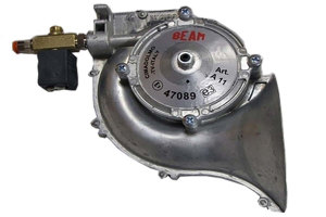 Air horn in aluminium alloy integrated solenoid valve, 12 volt