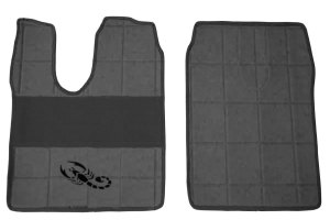 Suitable for MAN *: truck floor mats leatherette  TGS,TGM,TGL,TGA ( M/L/LX ) gray with Logo ClassicLine