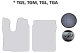 Lämplig för MAN*: Golvmattor för lastbil TGS,TGM,TGL,TGA ( M/L/LX ) grå med ClassicLine-logotyp, läderimitation