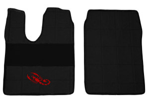 Suitable for MAN *: truck floor mats leatherette  TGS,TGM,TGL,TGA ( M/L/LX ) black with Logo ClassicLine