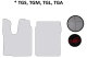 Geschikt voor MAN*: Truck-vloermatten TGS,TGM,TGL,TGA ( M/L/LX ) zwart met ClassicLine-logo, kunstleder