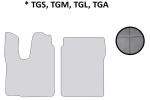Adatto per MAN*: Tappetini per camion TGS,TGM,TGL,TGA ( M/L/LX ) neri senza logo ClassicLine, finta pelle