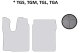 Passend für MAN*: Lkw Fußmatten TGS,TGM,TGL,TGA ( M/L/LX ) schwarz ohne Logo ClassicLine, Kunstleder