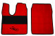 Passend für MAN*: Lkw Fußmatten TGS,TGM,TGL,TGA ( M/L/LX ) rot mit Logo ClassicLine, Kunstleder