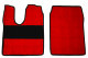 Passend für MAN*: Lkw Fußmatten TGS,TGM,TGL,TGA ( M/L/LX ) rot ohne Logo ClassicLine, Kunstleder