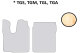 Passend für MAN*: Lkw Fußmatten TGS,TGM,TGL,TGA ( M/L/LX ) beige ohne Logo ClassicLine, Kunstleder